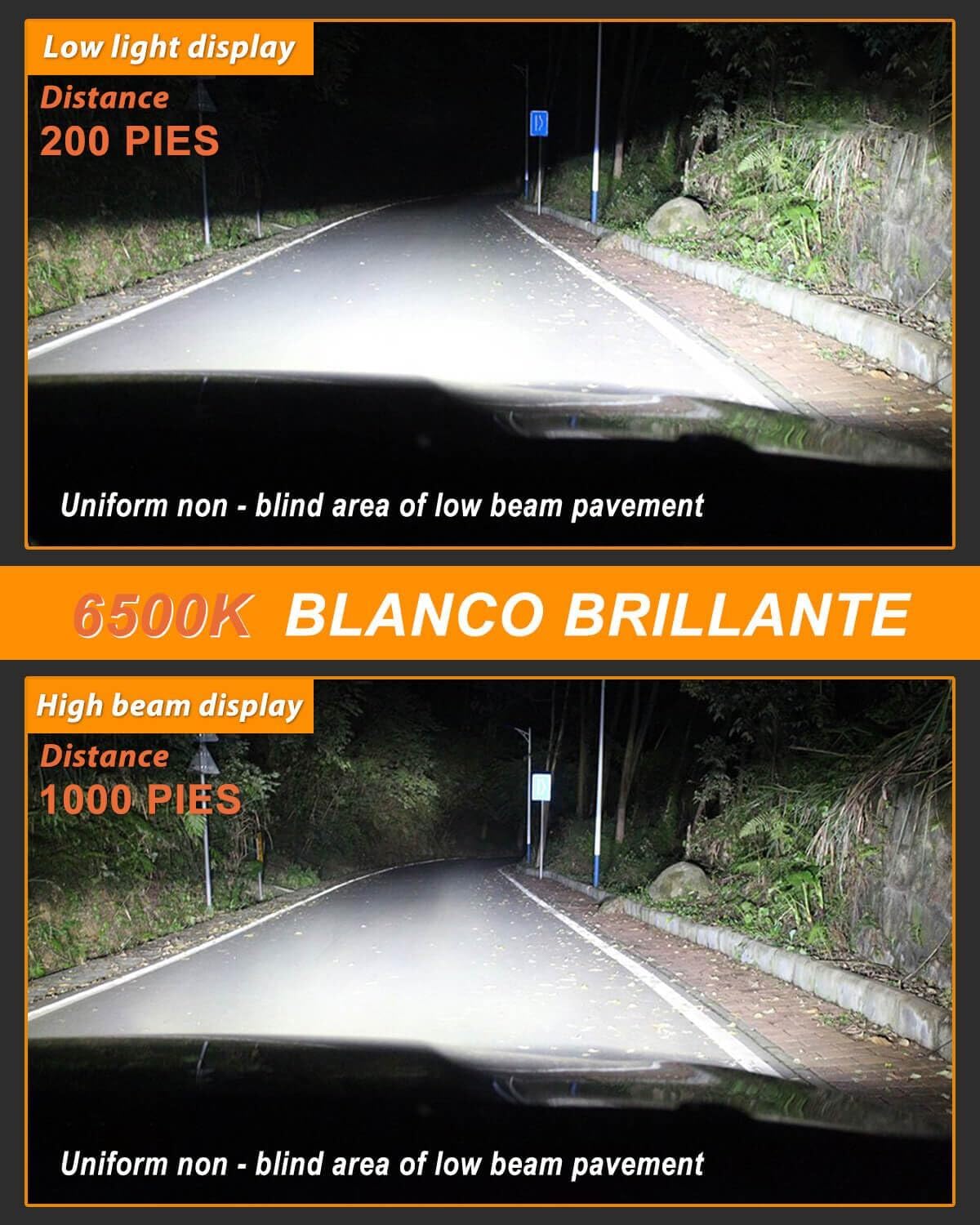 ENJOYAKOM LED Headlight Bulbs Combo 9005 9006, 6500K White, For Honda Civic 2004-2015, Plug and Play, Pack of 4