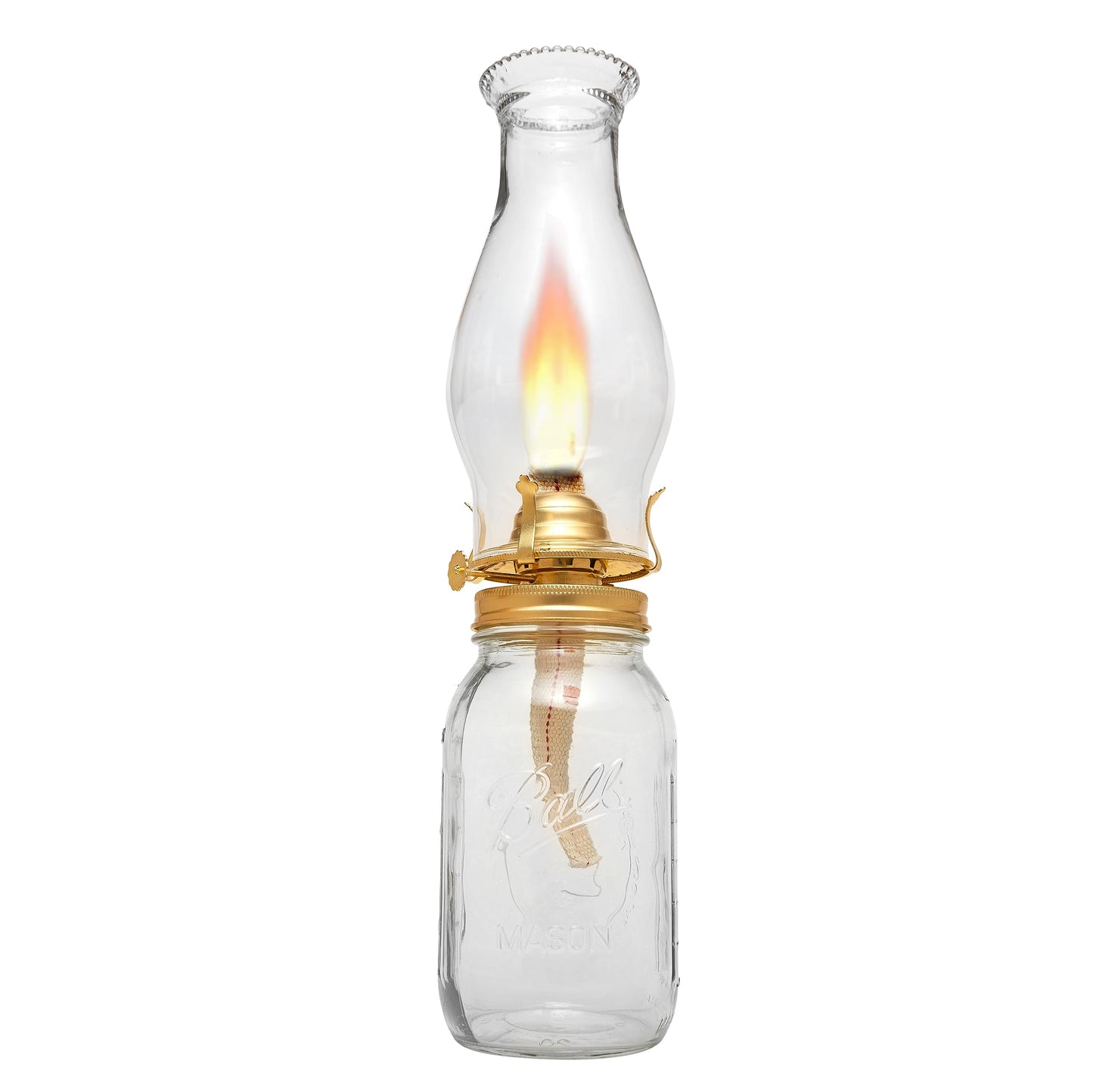 Creative Hobbies Mason Jar Oil Lamp Burner Set - Rustic Brass Design, Universal Fit, Model M999-CH1